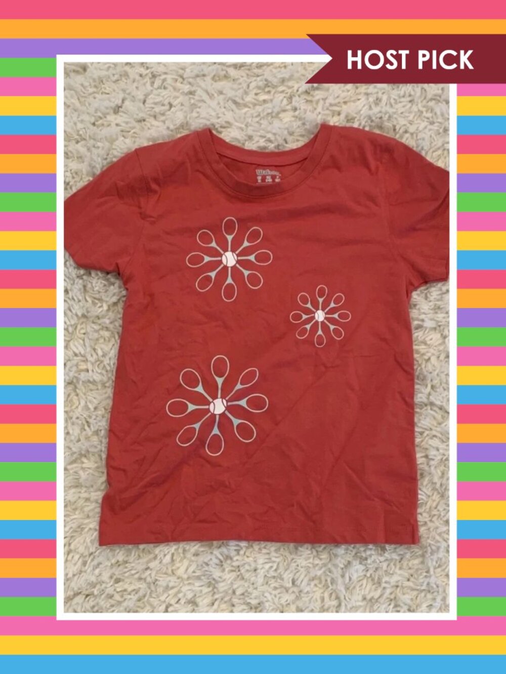 Wilson Girls' Floret Tech Tennis Tee Shirt (M)